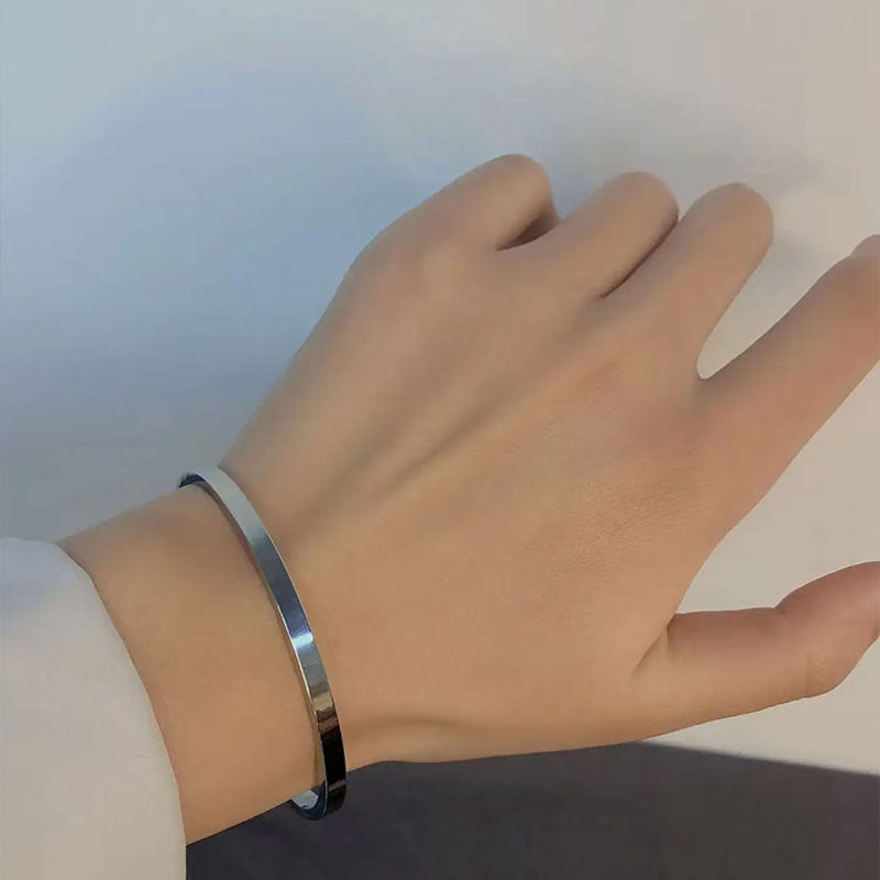 Wholesale Plain Ring Smooth Titanium Steel Bracelets