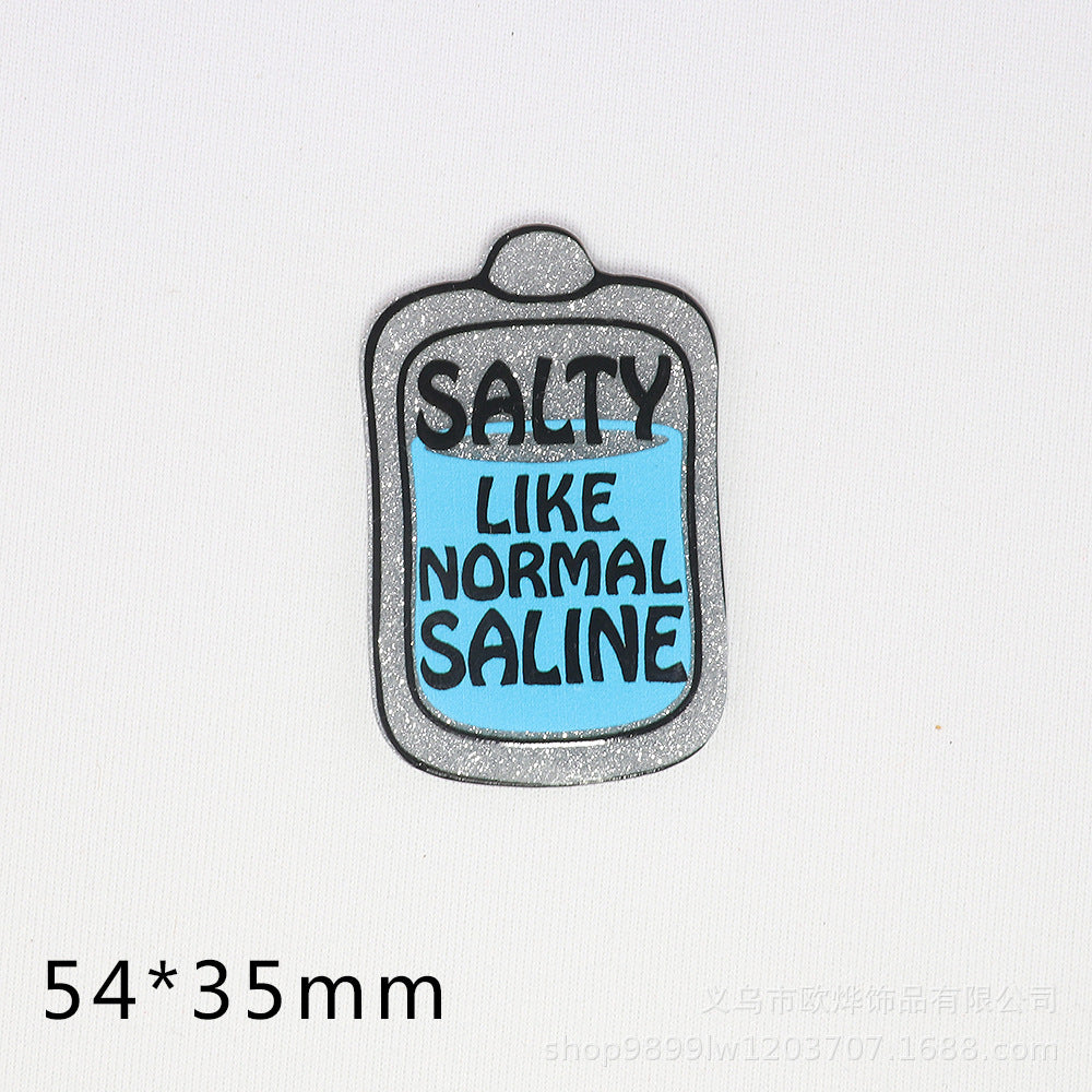 Wholesale   10pcs/pack  Cartoon letter rainbow heart bag accessories Acrylic Flatback