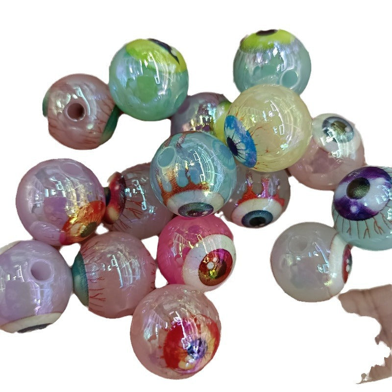 Wholesale 200pcs 16mm UV Plated Colorful Jelly Jewelry Accessories Beads