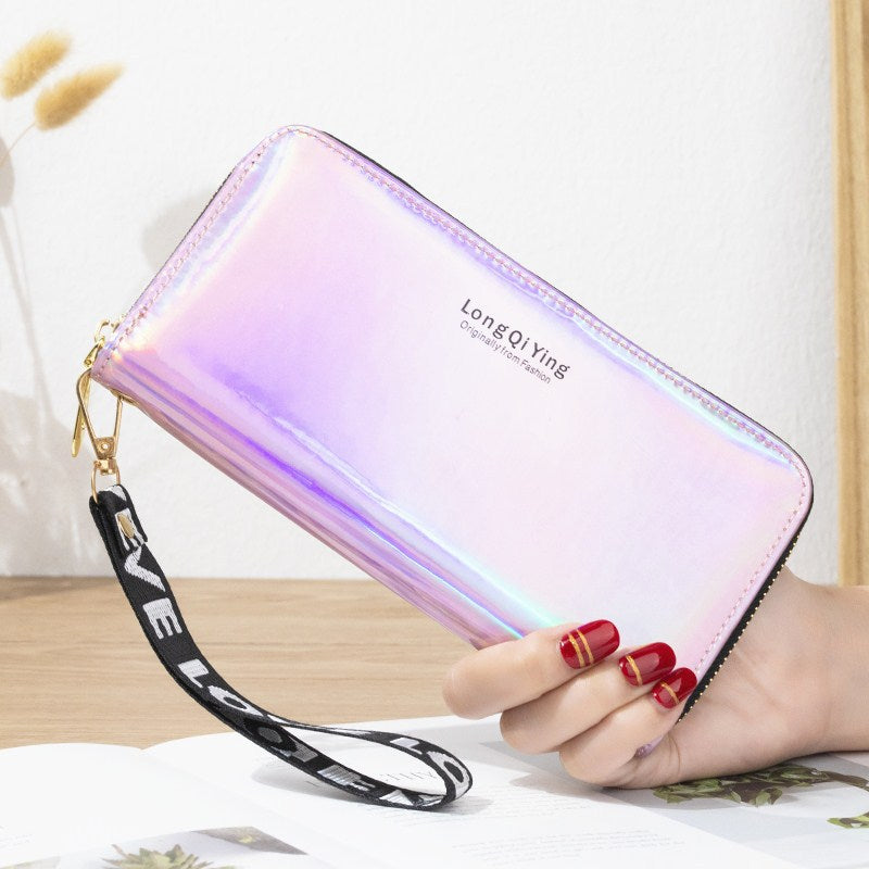 Wholesale Laser Long and Large Capacity PU Wallets
