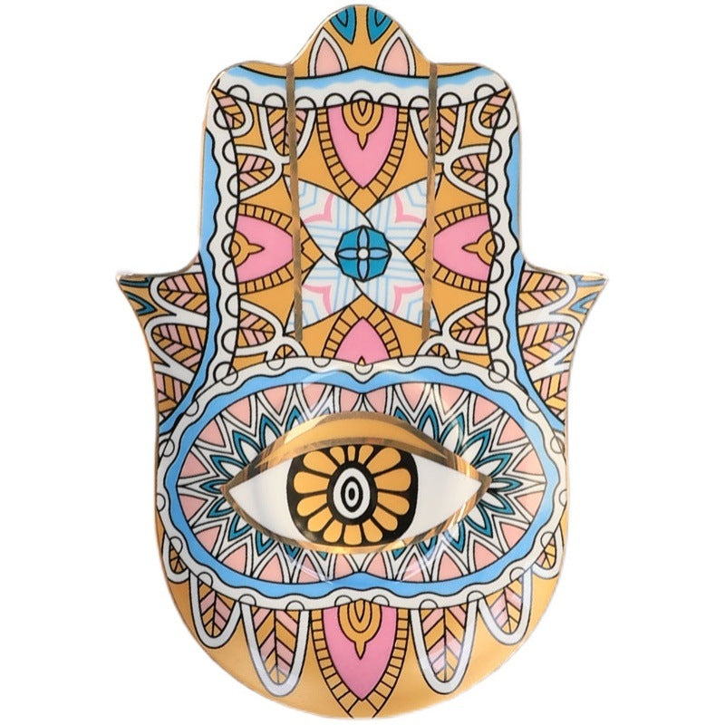 Wholesale Entrance Black Buddha's Hand Ceramic Jewelry Storage Box