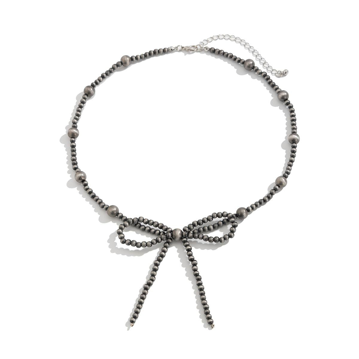 Wholesale Western Bow Necklace Multilayer Bohemian Turquoise Bead Necklace