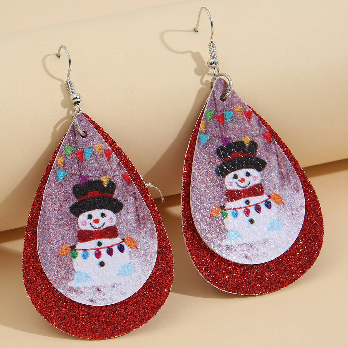 Wholesale Christmas Leather Earrings