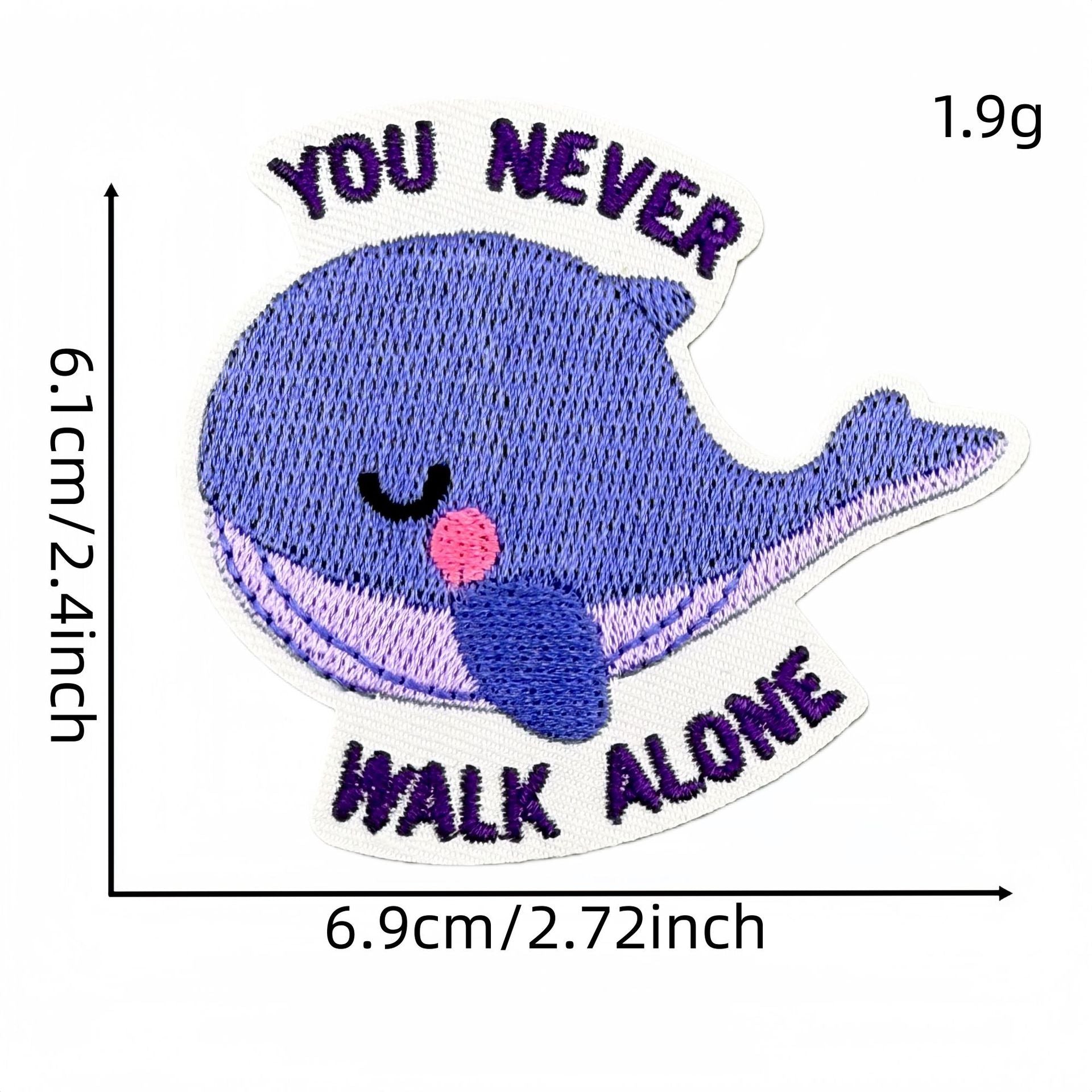 Wholesale Purple Graffiti Inspirational Embroidered Patch Iron On Applique For Clothing Bags DIY Craft