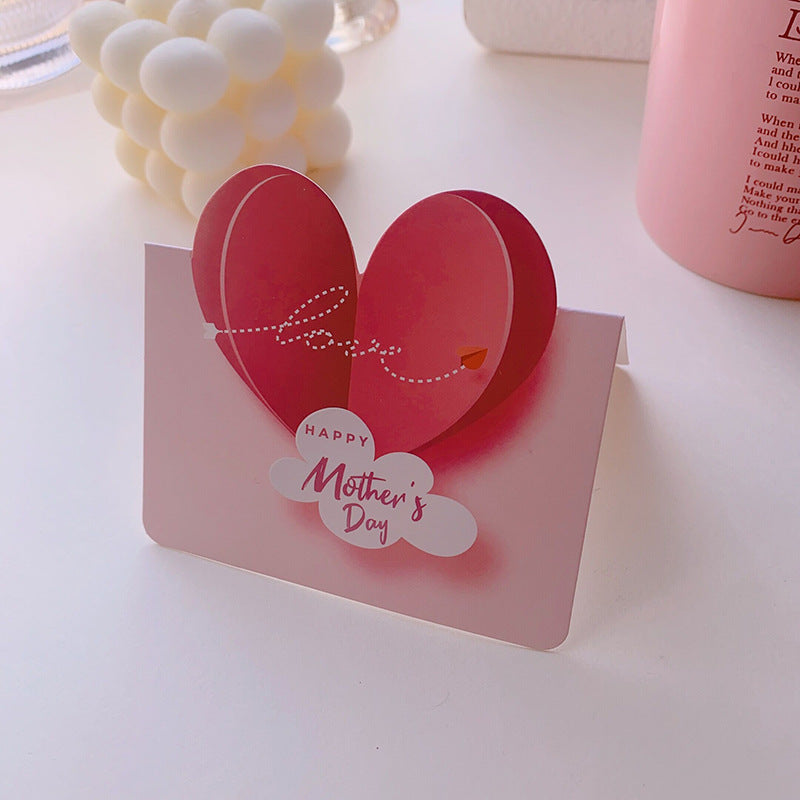 Wholesale of 10pcs/pack Mother's Day Love Flowers Paper Greeting Cards