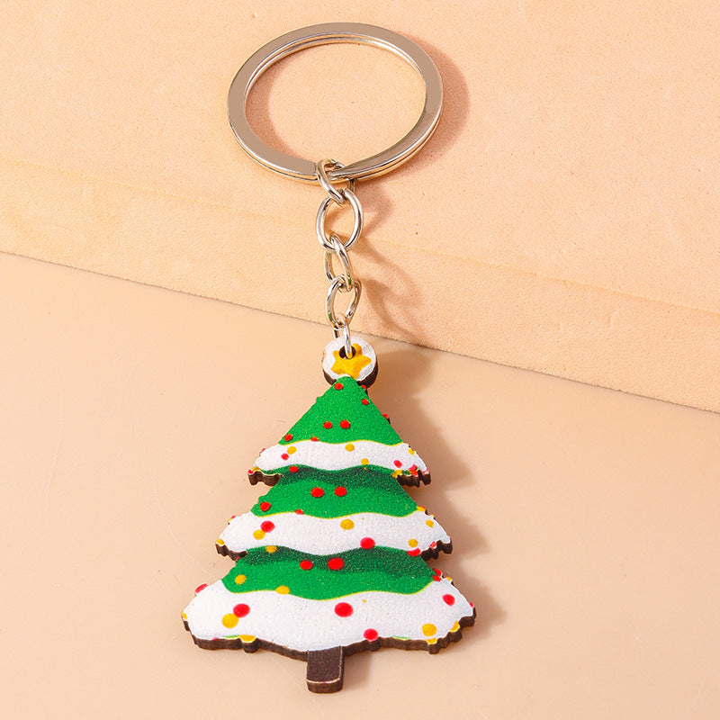 Wholesale Cartoon Christmas Tree Colorful Keychain