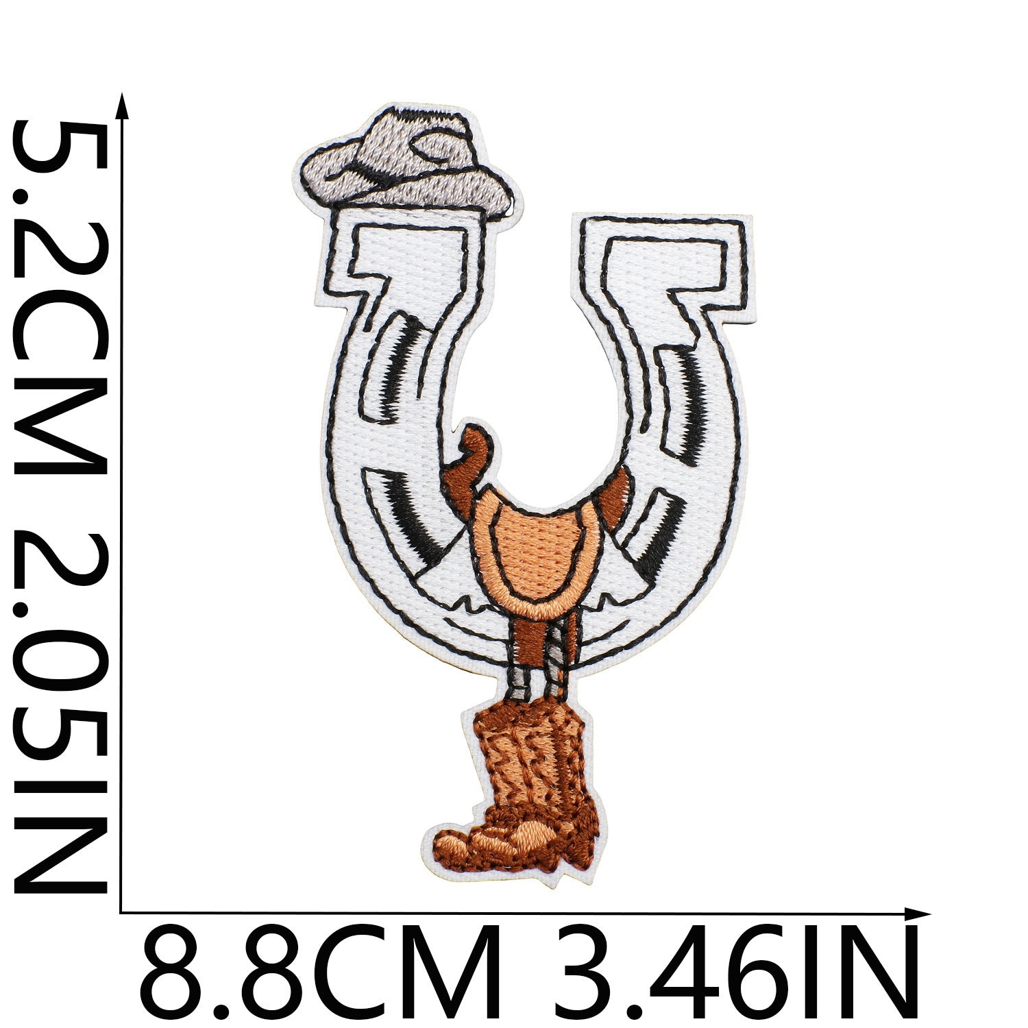 Wholesale Western Cowboy Horse Embroidery Patch Decorative Embroidered Applique For Clothing Resale