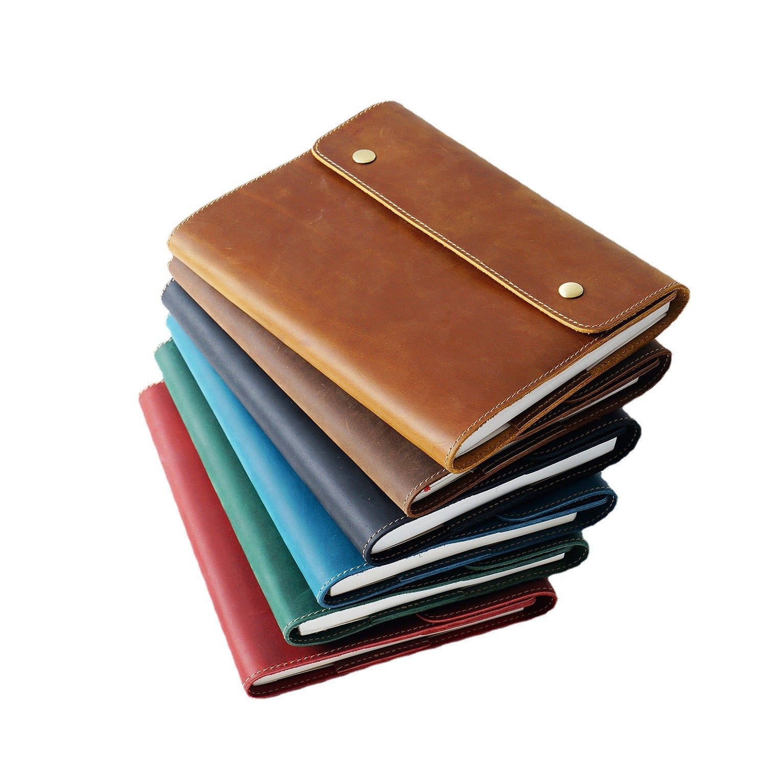 Wholesale Top Layer Cowhide Bound Page Notebook