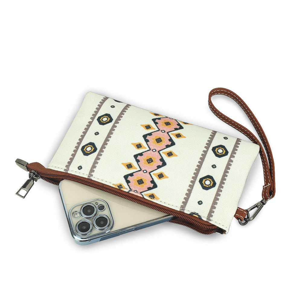 Wholesale Vintage Aztec Ethnic Storm Semitic Canvas Wallet
