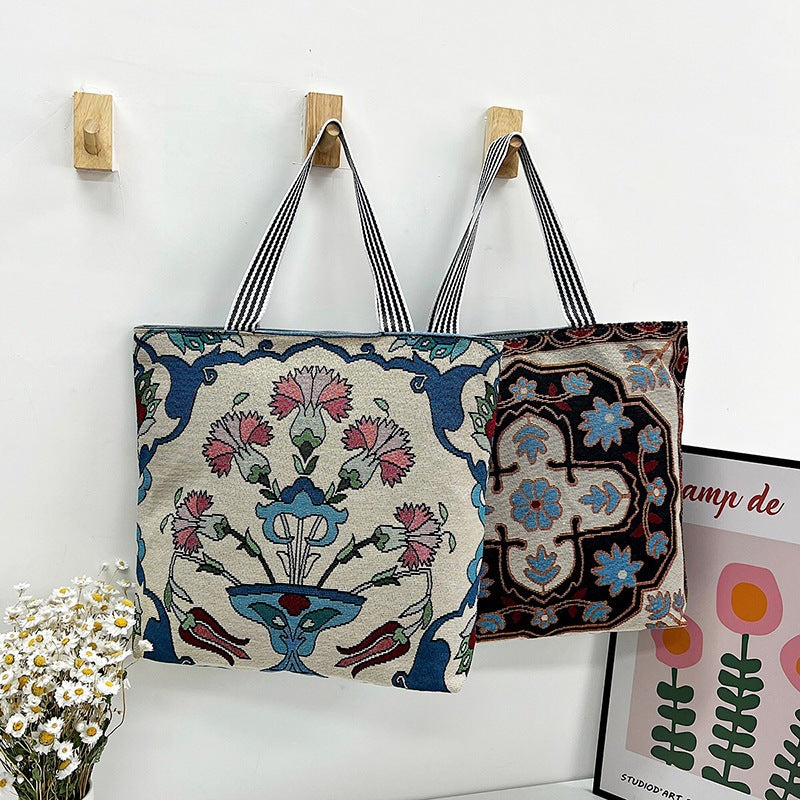 Wholesale Canvas Vintage Print Tote Bag