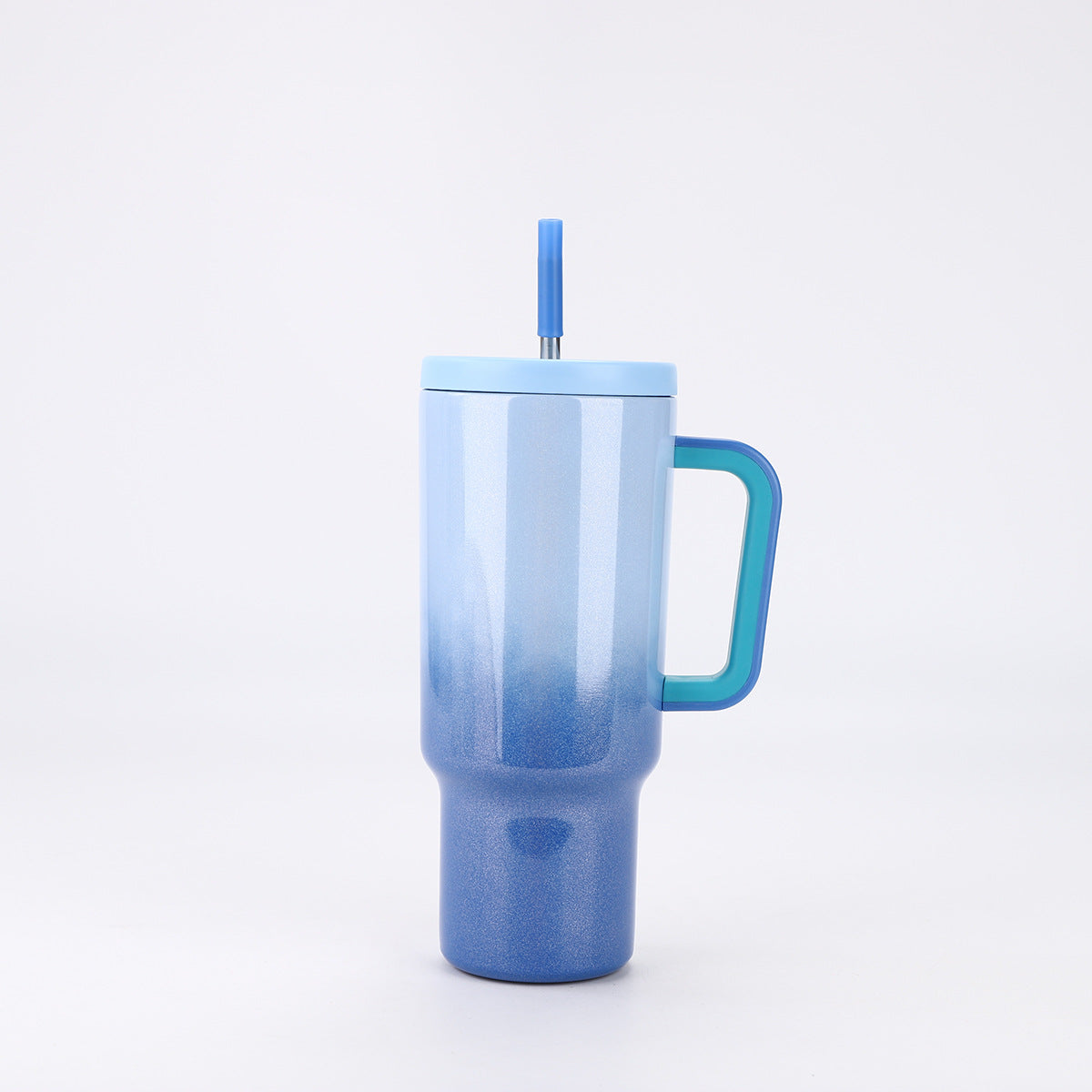 Wholesale 40oz Rainbow Paint Car Cup 304 Stainless Steel Insulation Portable Large Capacity Vacuum Straw Ice Cup