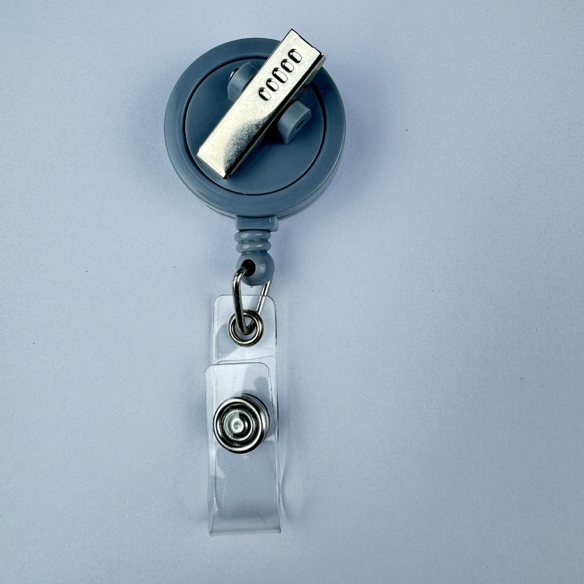 Wholesale Transparent & UnTransparent color Alligator Clip Easy-Pull Buckle Badge Reels Keychains