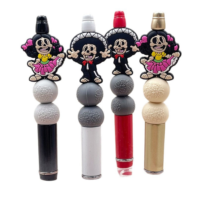 Wholesale 20pcs/pack cartoon skull silicone beads DIY beads