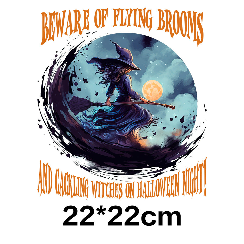 Wholesale 10pcs Pumpkin Witch Halloween UV DTF Ready to Press Transfers Wraps