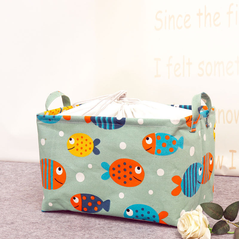 Wholesale Bundled Canvas Toy Storage Baskets