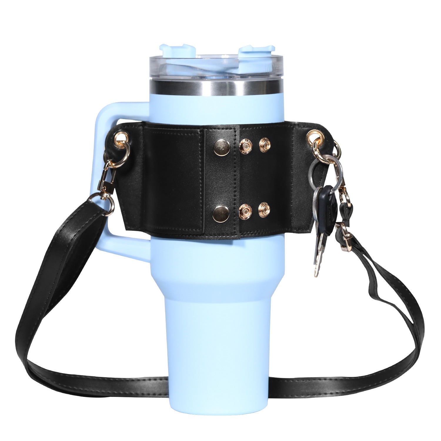 Wholesale 40oz Ice Cup Cover PU Leather Adjustable Crossbody Cup Accessories