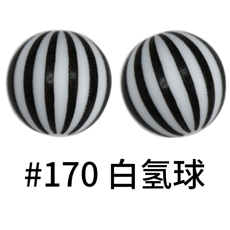 Wholesale 50pcs 16mm Print Silicone Beads Colorful Silicone Water Transfer Beads