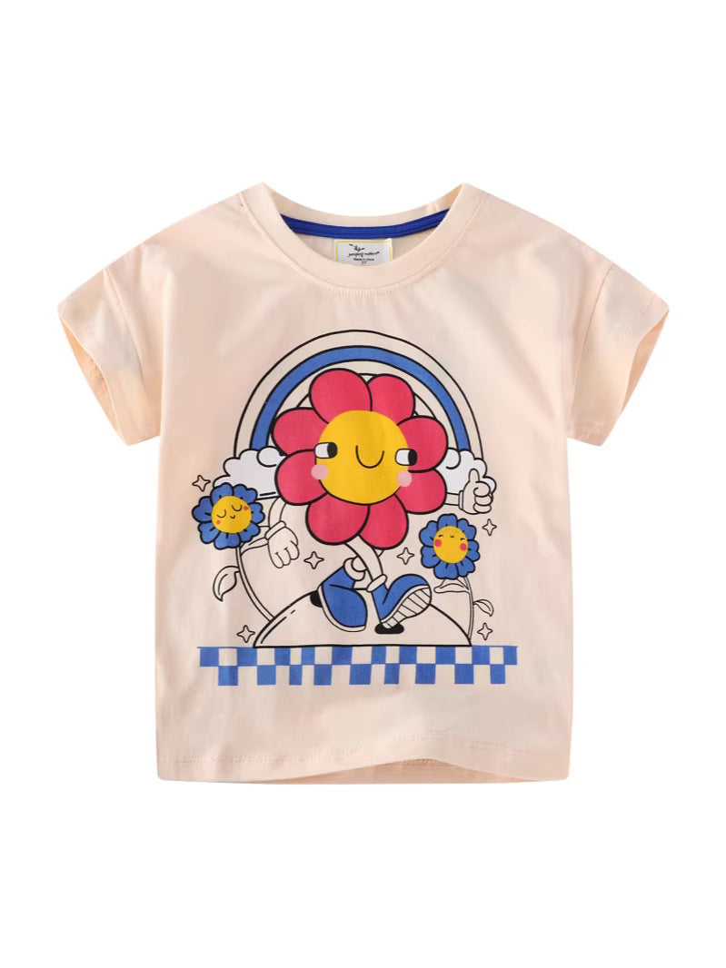 Wholesale Kids Summer Crew Neck T Shirt Shorts Two Piece Set European American Style Casual Homewear For Boys Girls