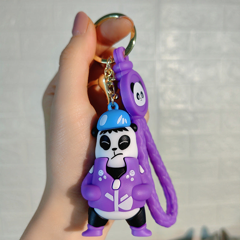 Wholesale Creative PVC National Trend Panda Keychain