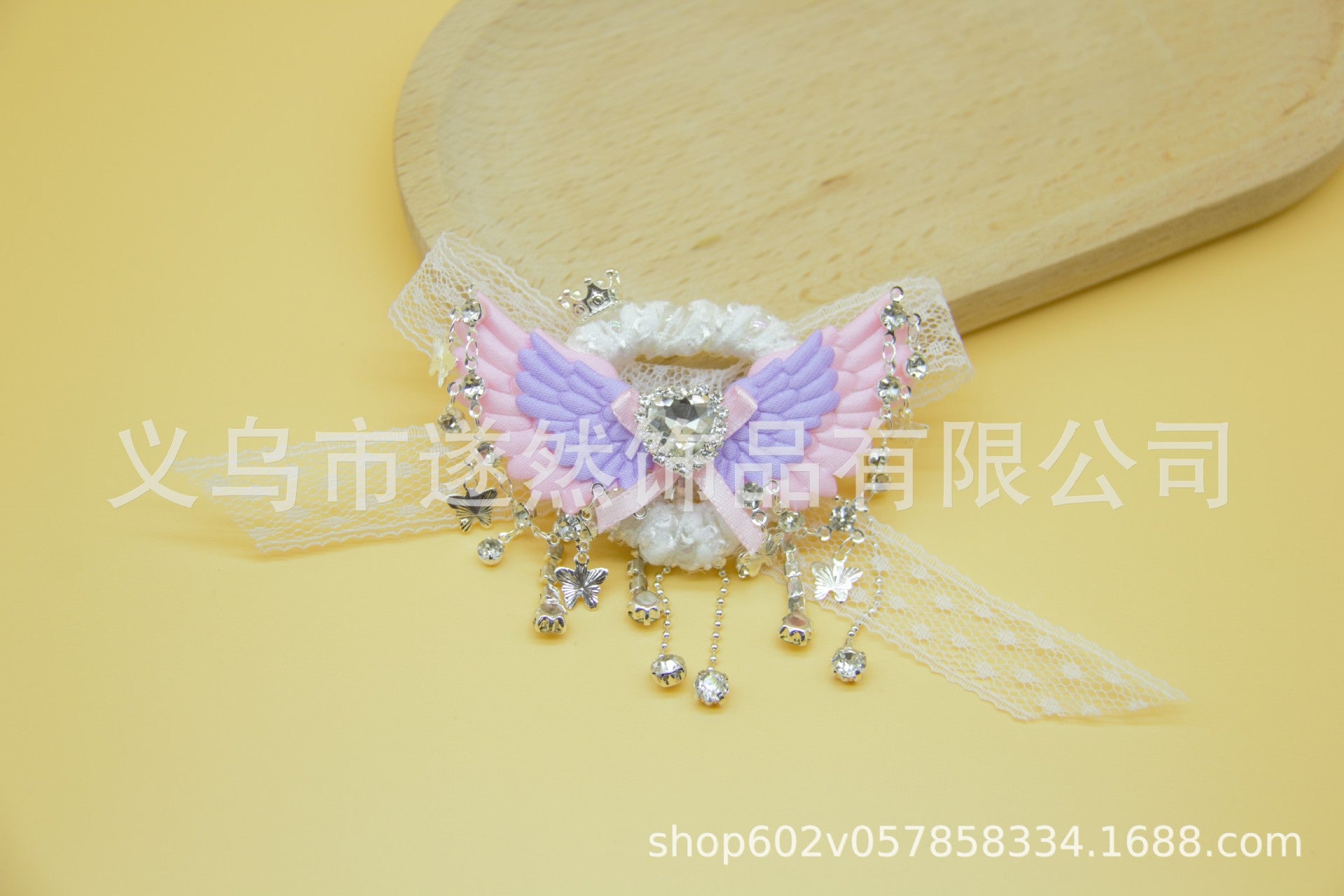 Wholesale 6pcs Heavy Industry High-quality Lace Bow Tassel Diamond DIY Jewelry Accessories