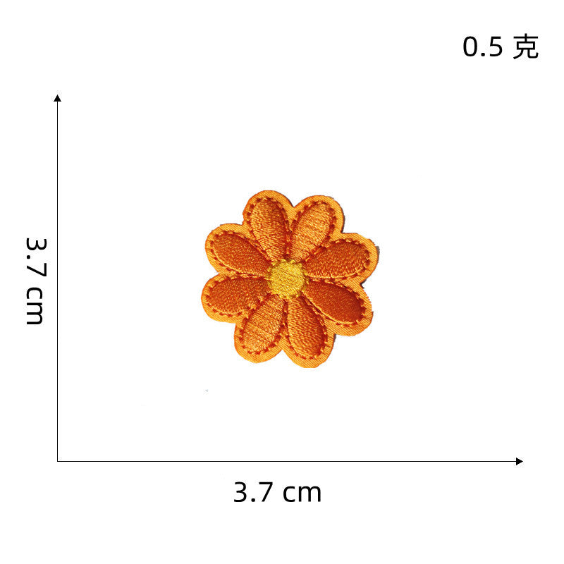 Wholesale Polyester Embroidered Flower Patches Cartoon Bee Sunflower DIY Clothing Decor Resale Accessory