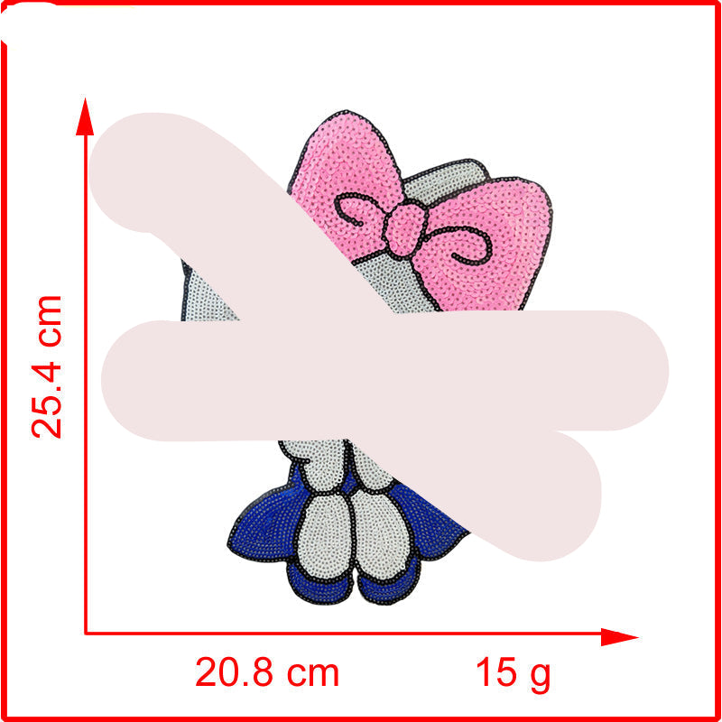 Wholesale  Valentine's Day Bead Embroidery Jewelry Sequin Embroidery Patch Cloth Stickers Clothing Accessories Factory Direct Supply