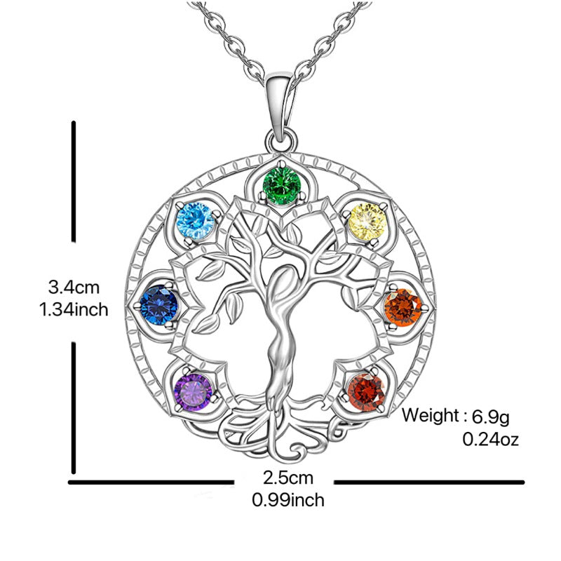 Wholesale Hollow Tree of Life Micro Diamond Necklaces