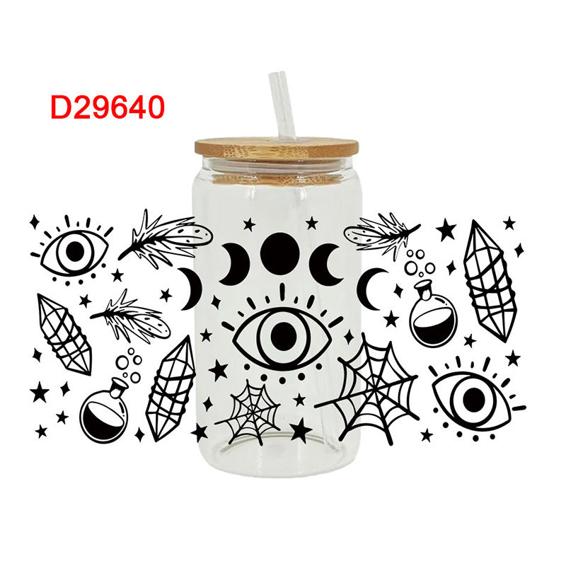 Wholesale Blue Devil's Eye Series 16oz Cup UV DTF Wraps
