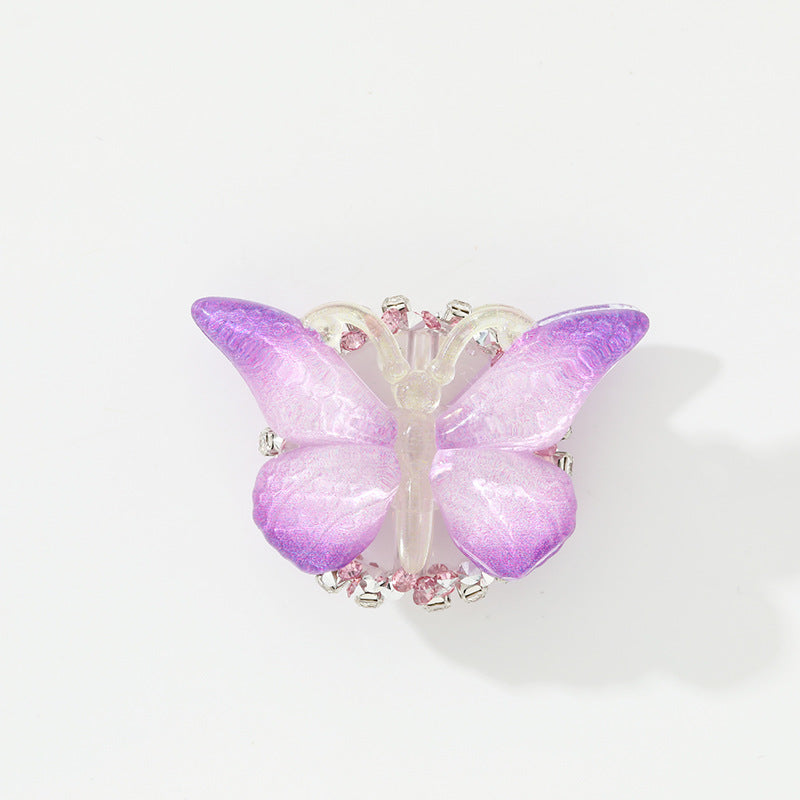 Wholesale 10pcs Gradual Acrylic Butterfly Beaded Jewelry Accessories DIY Beads