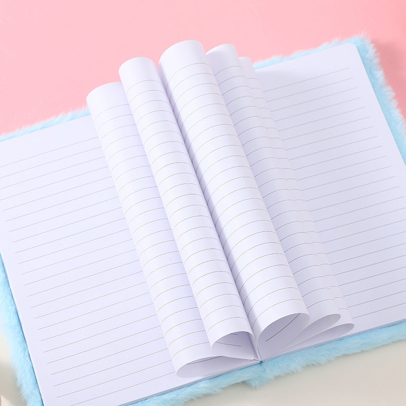 Wholesale Plush Hardcover Pocket Book Cute Cartoon Bear Plush Book Portable Notepad