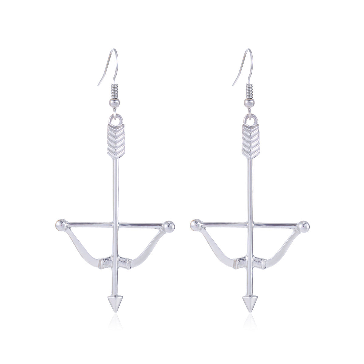 Wholesale Gothic Medieval Sword Earrings Silver Chain Cross Drop Jewelry Accessory Party Style