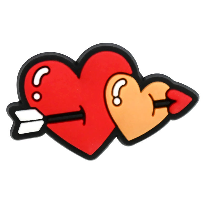 Wholesale Random 100pcs Valentine' s Day Series Wedding Dessert Cartoon Croc Charms