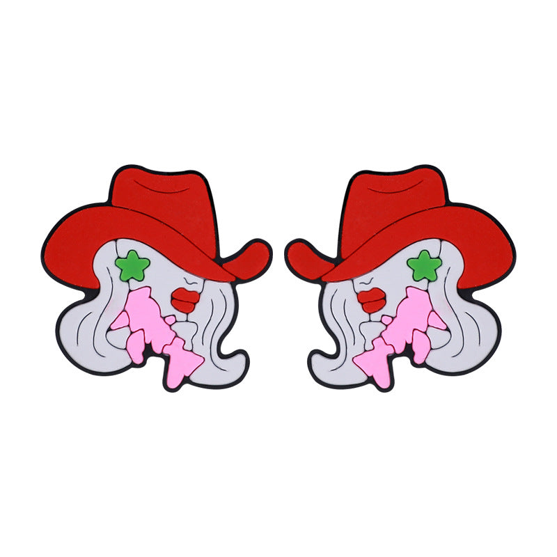 Wholesale 10PCS Hat Cartoon Fashion Woman Silicone Beads