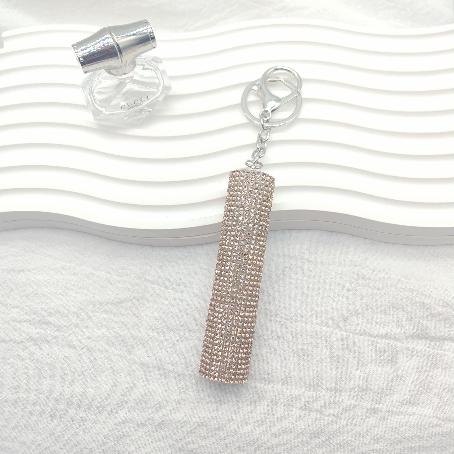 Wholesale  Full Diamond Creative Mini 10ml Perfume Bottling Keychain