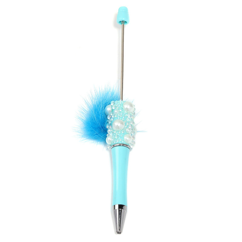 Wholesale 5pcs Creative Pearl Ball DIY Bead Sparkling Bubble Ball Spinning Ballpoint Pen