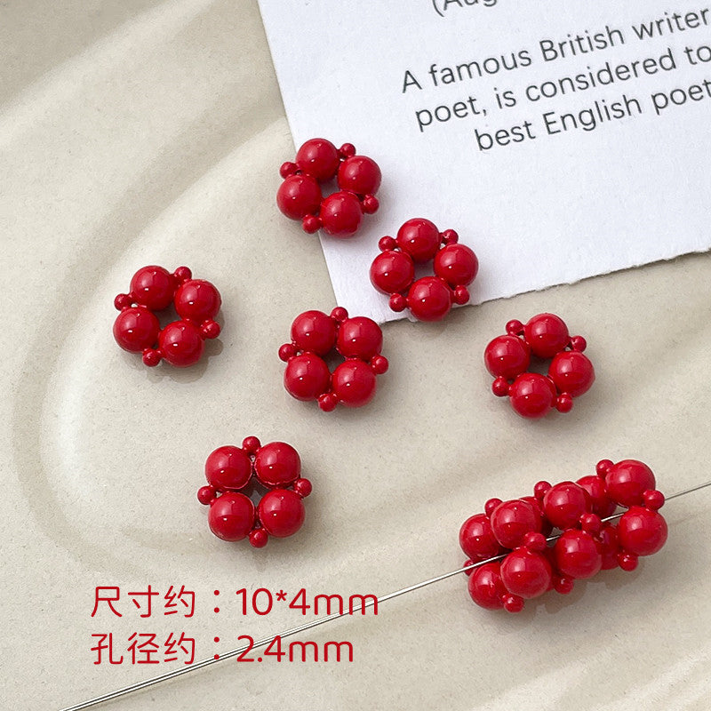 Wholesale 10pcs Dopamine Christmas Series Colorful Love Gift Box Beads