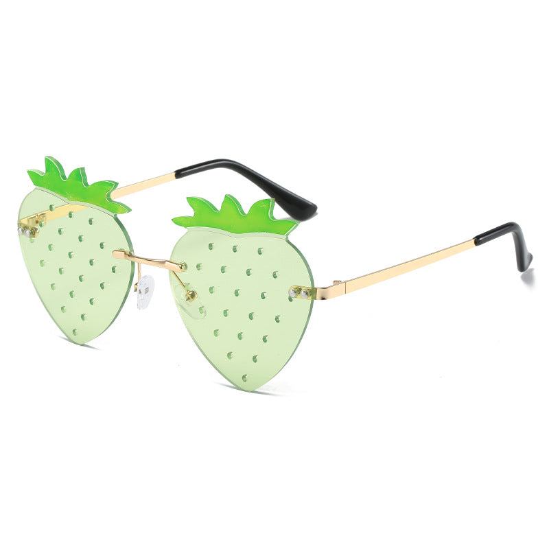 Wholesale Funny Strawberry Shape Street Fashion Sunglasses