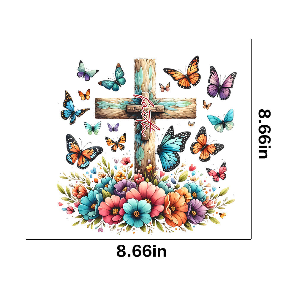 Wholesale 10pcs  color butterfly printing hot stamping  UV DTF Ready to Press Transfers Wraps