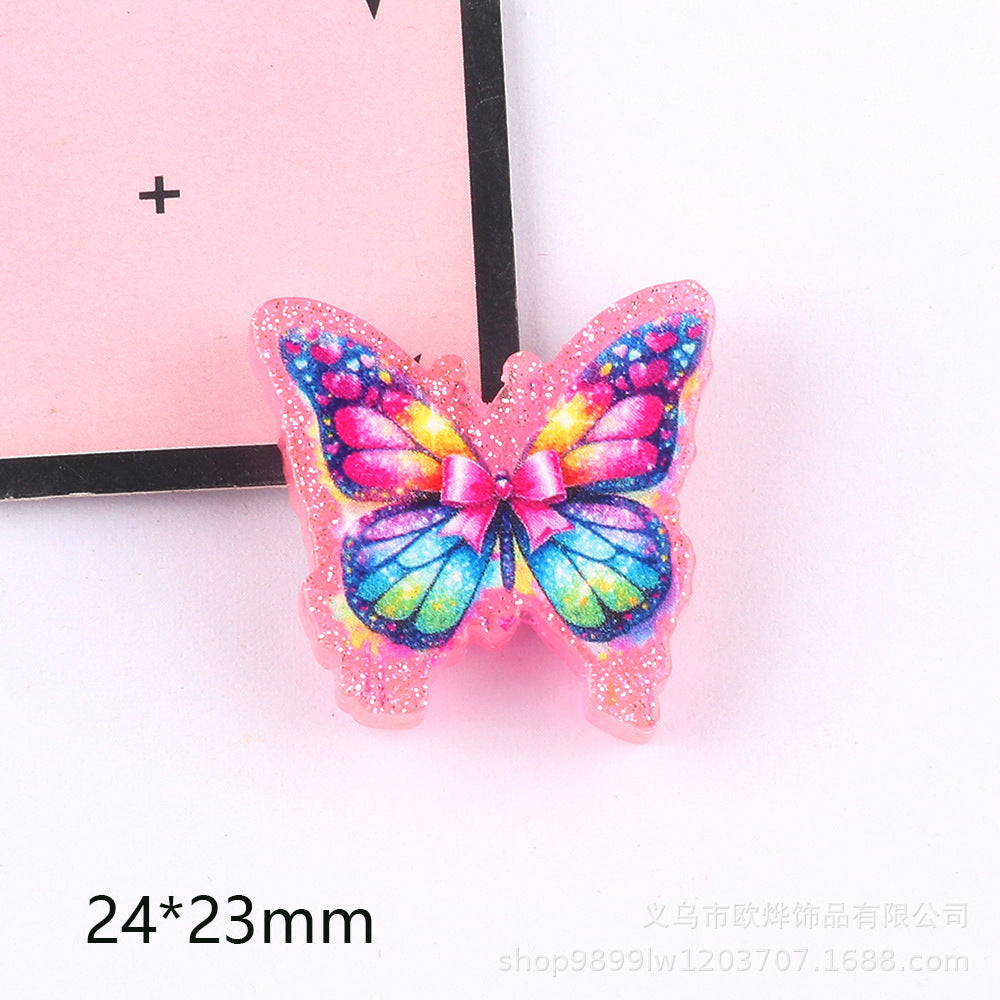 Wholesale 10pcs Straight Hole Medical Bow DIY Acrylic Handmade Beads