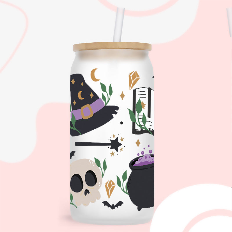 Wholesale Pumpkin Ghost Witch Halloween 16oz Cup UV DTF Wraps