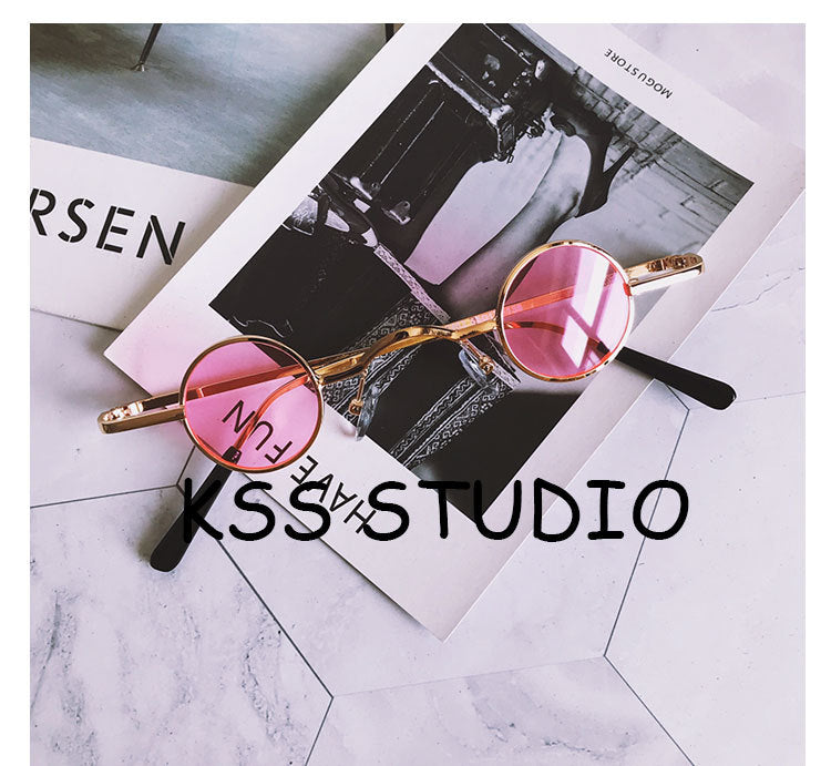 Wholesale Small Round Retro Personality Punk Sunglasses