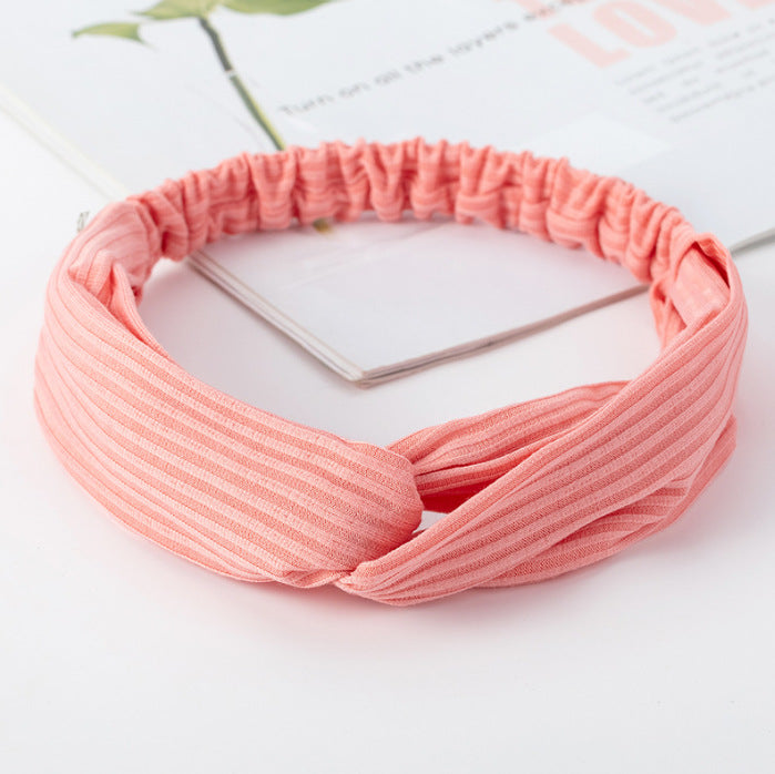 Wholesale Knitted Headband Face Wash Hair Band Solid Color Elastic Hair Band Yoga Sports Hair Band Headband Women