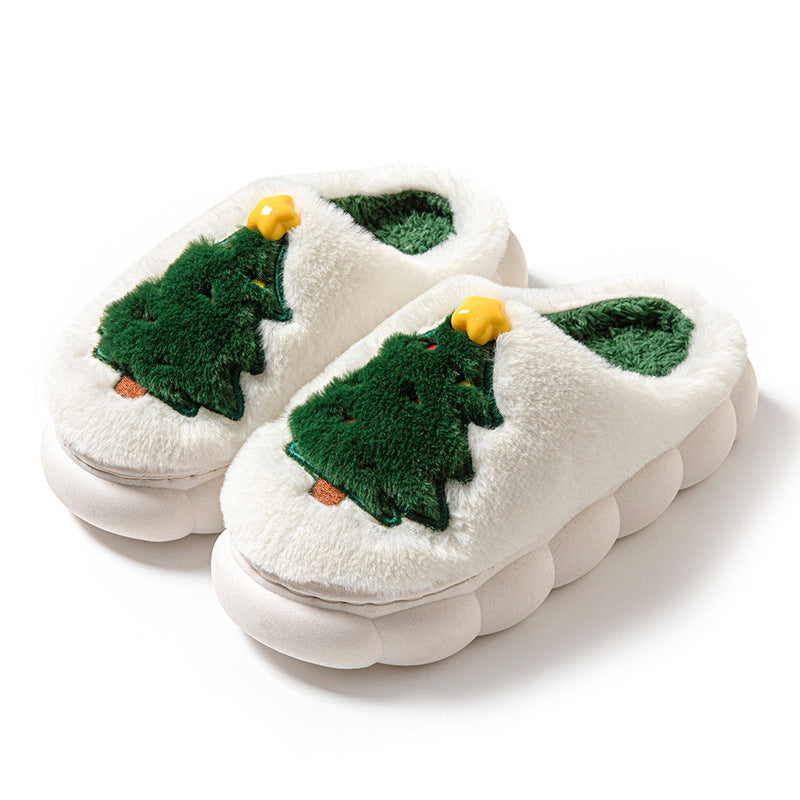 Wholesale Christmas tree home neutral autumn and winter slippers