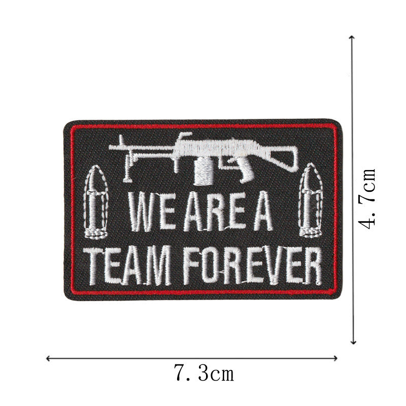 Wholesale Warrior English Letter Embroidered Patch Set 9 Pack Hook And Loop Decorative Applique For Hats Coats Bags DIY Craft Supply