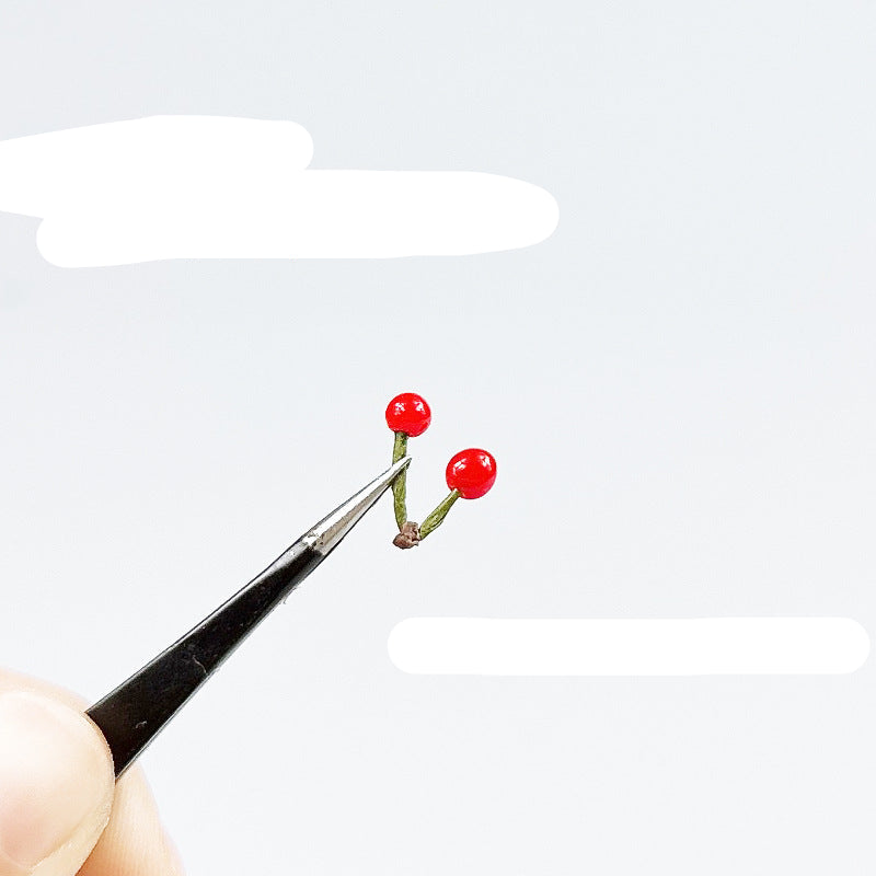 Wholesale dollhouse Accessories dollhouse Mini Cherry Model Play House Toy diy Clay Miniature Food Toy Scene