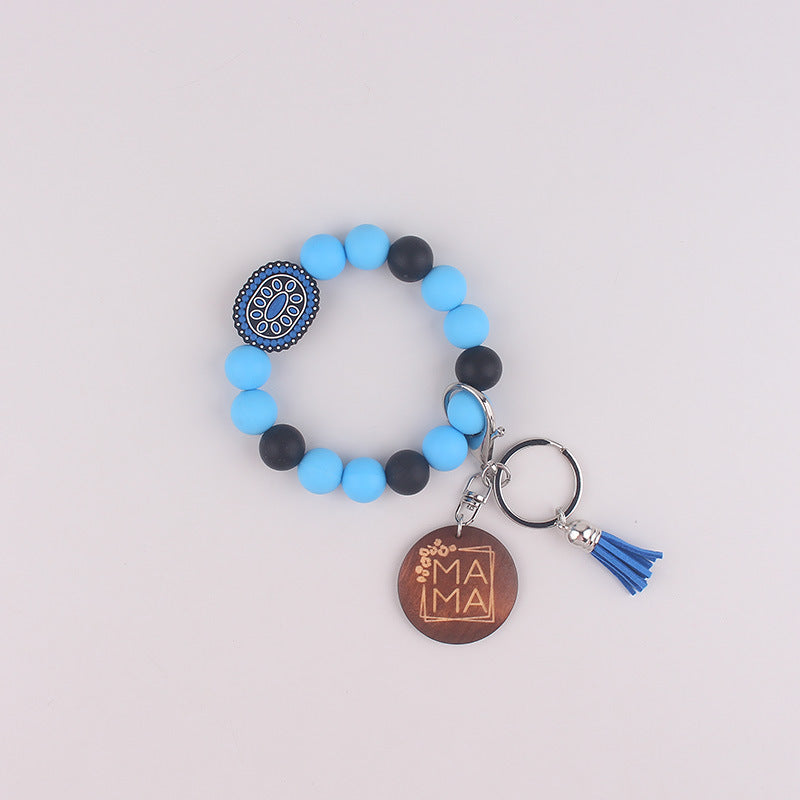 Wholesale Oval Gem Bracelet Creative Silicone Key Ring