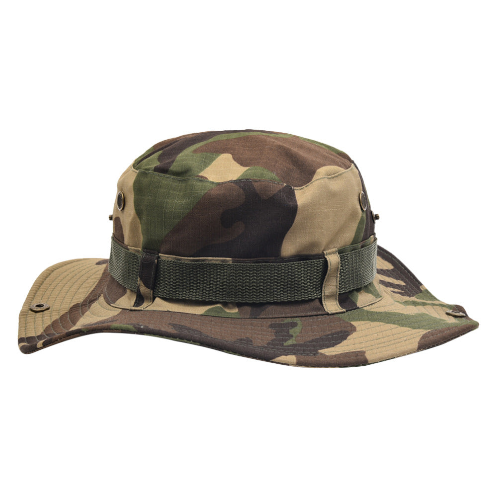 Sombrero de cubo de camuflaje de montañismo de poliéster al por mayor