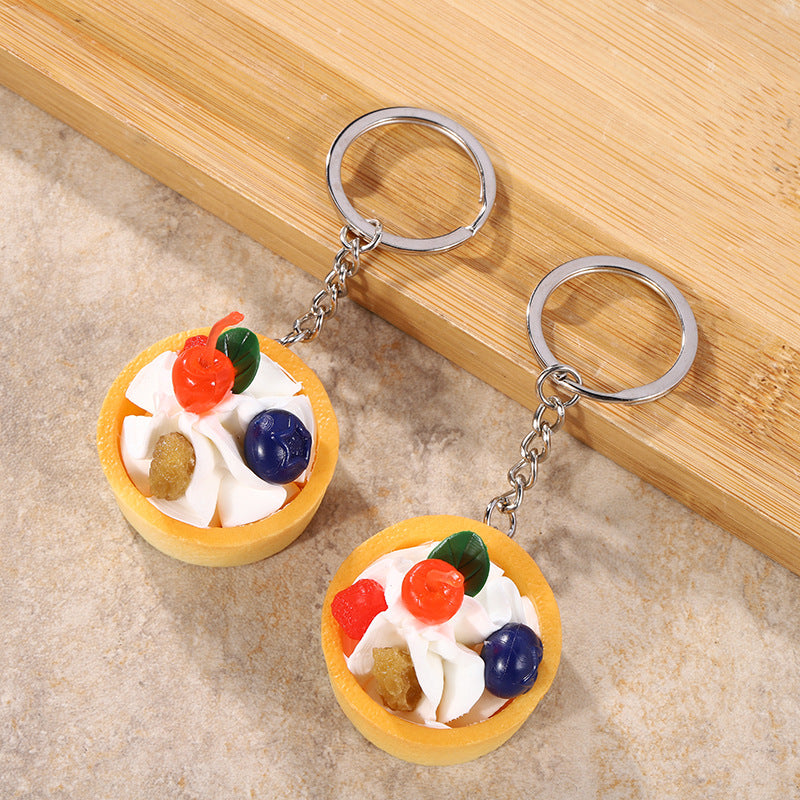 Wholesale PVC Simulation Cream Cake Keychain