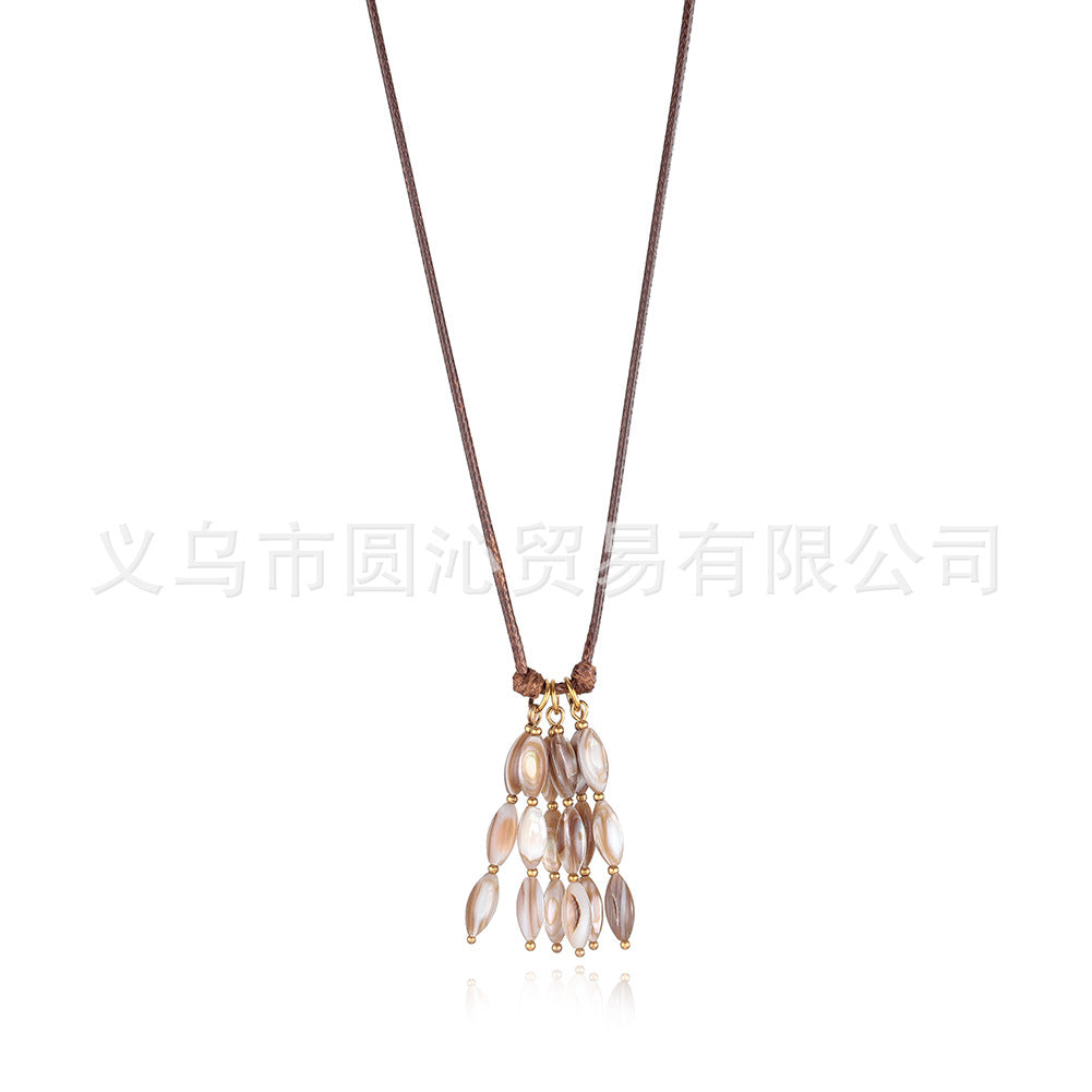 Wholesale Shell Tassel Long Necklace