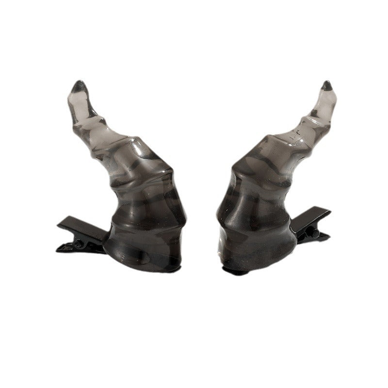 Wholesale devil horns headdress edge Hair Clips 3. 8* 2* 3. 8cm
